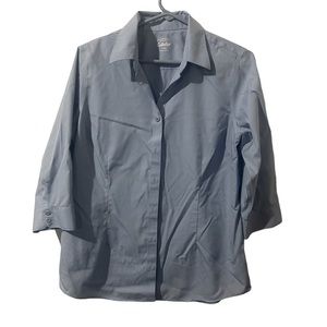 Cabela’s Shirt Men Large Blue Lightweight Casual Button Down Outdoors 3/4 Sleeve